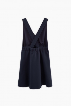 Сарафан деловой из трикотажа на каждый день Bell Bimbo 240243 т.синий - фото 2