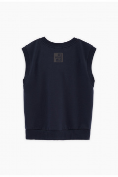 Жилет деловой синий из трикотажа Bell Bimbo 240257 т.синий - фото 2