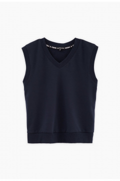 Жилет деловой синий из трикотажа Bell Bimbo 240257 т.синий - фото 1