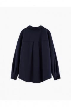 Деловой жакет из трикотажа на каждый день синий Bell Bimbo 240271 т.синий - фото 2