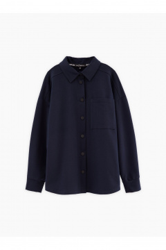 Деловой жакет из трикотажа на каждый день синий Bell Bimbo 240271 т.синий - фото 1