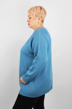 Демисезонный вязаный шерстяной джемпер с рукавом реглан Полесье С1716-23 4С8789-Д43 158,164 атолл - фото 2