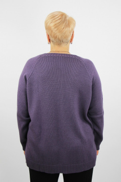 Демисезонный шерстяной джемпер с длинным рукавом Полесье С1716-23 4С8789-Д43 158,164 баклажан - фото 3