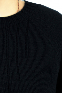 Демисезонный шерстяной джемпер из вязаного трикотажа Полесье С1716-23 4С8789-Д43 158,164 глубокий_черный - фото 3
