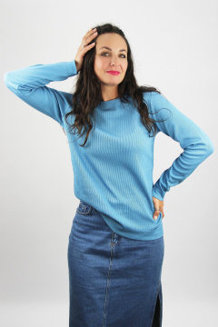 Джемпер на каждый день из трикотажа хлопка для демисезона Полесье С1954-24 4С0711-Д43 158,164 атолл - фото 1