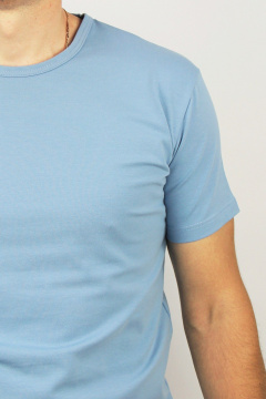 Летняя майка из хлопкового трикотажа с коротким рукавом Полесье С5633-20 0С2057-Д43 182,188 деним - фото 3