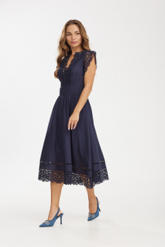 Платье приталенное из хлопкового кружева Vesnaletto 3890-2 - фото 3