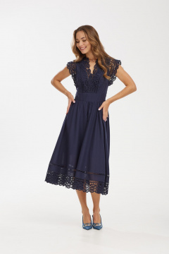 Платье приталенное из хлопкового кружева Vesnaletto 3890-2 - фото 2