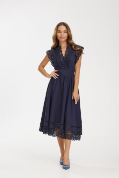 Платье приталенное из хлопкового кружева Vesnaletto 3890-2 - фото 1