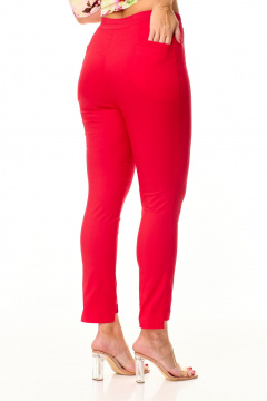 Брюки с асимметричным низом с эластичным поясом Abbi 2020 красный - фото 3