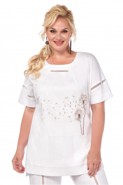 Брюки, туника LaKona 11378 молочный_с_одуванчиками - фото 3