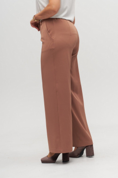 Классические брюки с высокой посадкой из вискозы Anelli 1328 капучино - фото 4