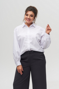 Брюки классические из вискозы и текстиля с резинкой по спинке Anelli 1328 графит - фото 3