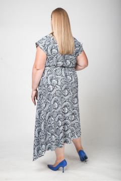 Летняя юбка с асимметричным низом и блуза из вискозы Shymoda М 421-24 - фото 4