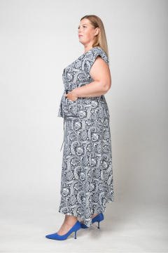 Летняя юбка с асимметричным низом и блуза из вискозы Shymoda М 421-24 - фото 3