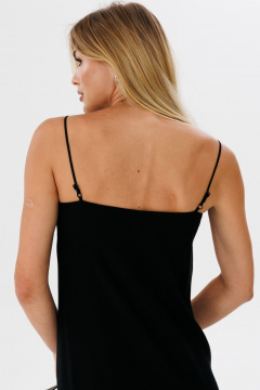 Черный летний сарафан из вискозы свободного силуэта THE NAME 2323 черный - фото 4