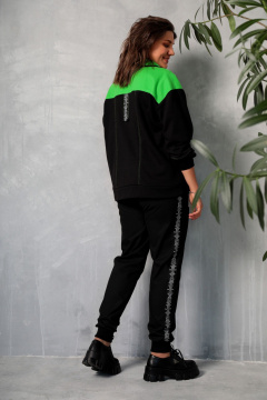 Черные джоггеры из джинсового ткани с высокой посадкой BegiModa 6022 чёрный - фото 5