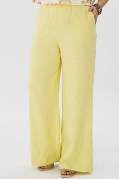 Льнящие брюки и комплект из льна для летних образов Anelli 1425.2 лимонад - фото 5