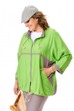 Лёгкий летний комплект из вискозы с кардиганом T&N 7534 зелень/какао - фото 5