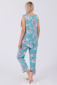 Блуза и брюки из вискозы для комфортного дома Belarusachka РСД4938 розы - фото 3