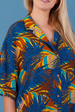 Туника из вискозы с ярким принтом для повседневного стиля Belarusachka РСД5054/1 жар-птица - фото 5