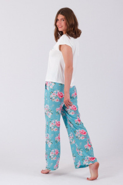 Комплект из футболки и брюк из вискозы для дома Belarusachka РСД5199Р/1 розы - фото 4