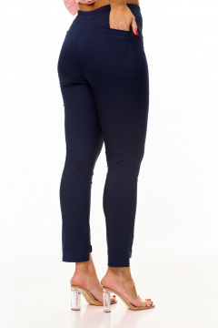 Эластичные женские брюки с асимметричным низом и карманами Abbi 2018 синий - фото 5