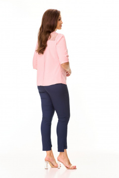 Эластичные женские брюки с асимметричным низом и карманами Abbi 2018 синий - фото 2