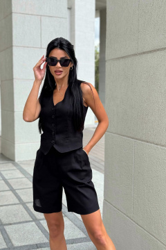 Жилет, шорты THE.WOMAN 0197 черный - фото 1