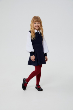 Джемпер из трикотажа синего цвета для делового и повседневного стиля Bell Bimbo 240231 т.синий - фото 4