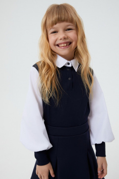 Джемпер из трикотажа синего цвета для делового и повседневного стиля Bell Bimbo 240231 т.синий - фото 2