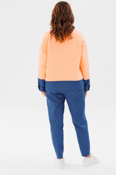 Джинсовый костюм с жакетом и зауженными брюками на каждый день Mubliz 185 оранж - фото 2