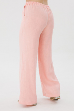 Льняные летние брюки с карманами и комфортной посадкой Anelli 1425.2 клубничный_крем - фото 3