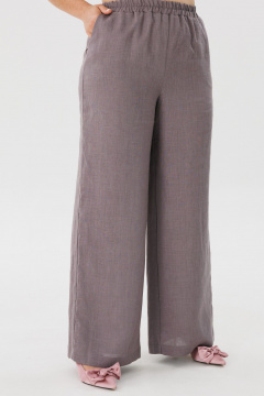 Льняные летние брюки с карманами в свободном стиле Anelli 1425.2 желудь - фото 1