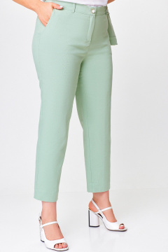 Зеленый летний костюм из хлопка с жакетом и брюками Swallow 759.2 мята - фото 4