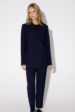 Деловой костюм-двойка из жакета и укороченных брюк PiRS 4784 темно-синий - фото 2