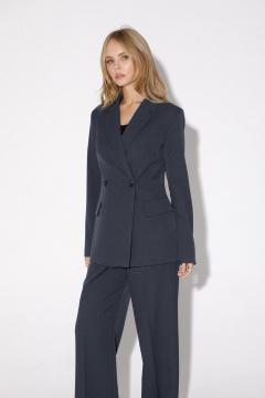 Деловой комплект из жакета, майки и брюк в сером стиле PiRS 4818 графит - фото 3