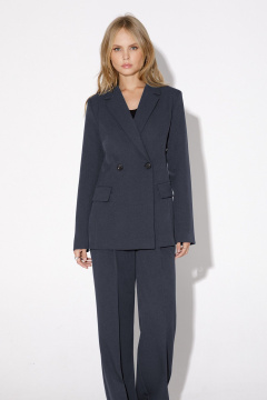 Деловой комплект из жакета, майки и брюк в сером стиле PiRS 4818 графит - фото 2