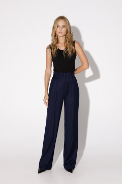 Костюм тройка из вискозы: жакет, жилет, брюки со стрелками PiRS 4823 темно-синий - фото 4