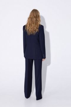 Деловой костюм 2-ка из текстиля с жакетом и брюками PiRS 4955 темно-синий - фото 5