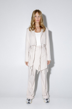 Деловой комплект: жакет, майка и брюки палаццо PiRS 4973 светло-серый - фото 1