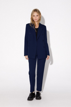 Классический костюм-тройка из двубортного жакета и жилета PiRS 5049 темно-синий - фото 3