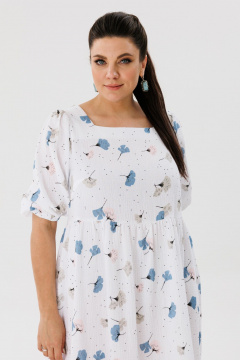 Платье из муслина с глубоким V-вырезом и завязками на спине Anelli 1295 гинкго_билоба - фото 5