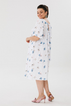 Платье из муслина с глубоким V-вырезом и завязками на спине Anelli 1295 гинкго_билоба - фото 4