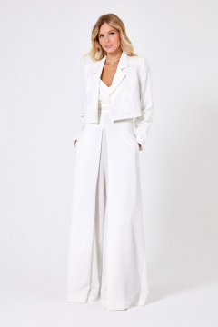 Нарядный белый жакет с топом и брюками палаццо Rivoli 8066.1+2403.1+5222.1 - фото 1
