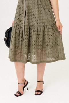 Платье свободного силуэта из хлопка с оборкой и кулиской Almirastyle 374 - фото 5