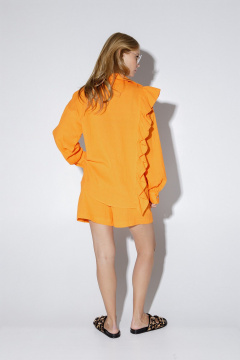 Костюм-двойка хлопковая рубашка и шорты PiRS 5185 оранжевый - фото 2