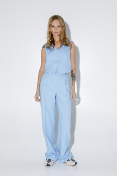 Костюм-тройка вискоза и текстиль с брючным костюмом PiRS 5193 голубой - фото 3