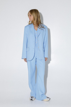 Костюм-тройка вискоза и текстиль с брючным костюмом PiRS 5193 голубой - фото 2