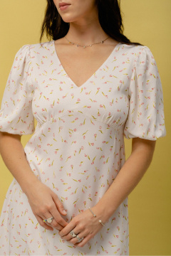 платье летнее с фигурным вырезом и сборками по лифу JRSy 2468 - фото 4